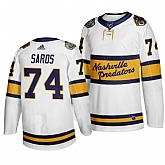Predators 74 Juuse Saros White 2020 Winter Classic Adidas Jersey Dzhi,baseball caps,new era cap wholesale,wholesale hats